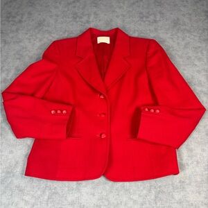 Vintage Women’s Pendleton Wool Blazer Jacket Made in USA – Miss Pendleton – Red